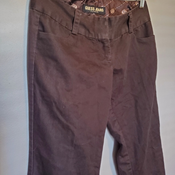 GUESS Jeans Dark Brown HEMMED Dress Pants - Size 26 - Picture 2 of 9